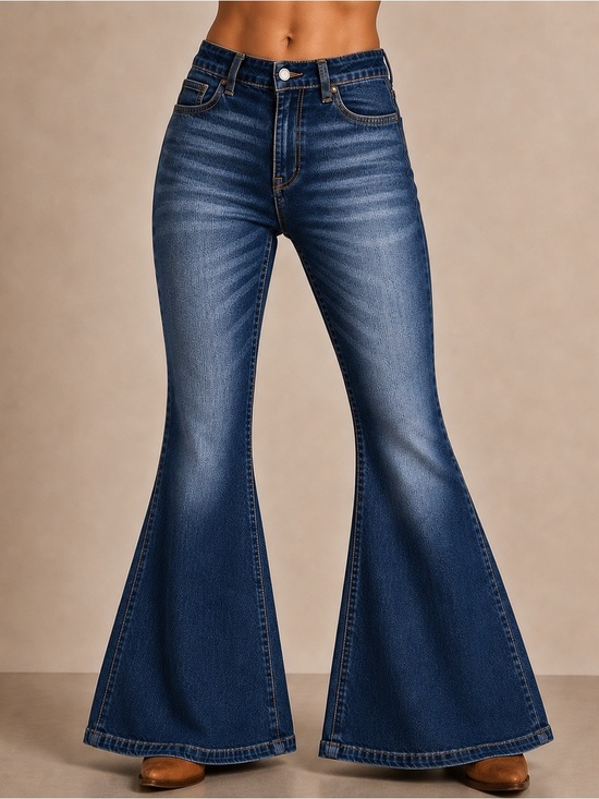 Wrangler Retro Denim - Wrangler Retro Green Jean Trumpet Flare Jeans 30x36 Tall Paige Western NWT